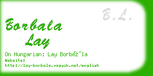 borbala lay business card